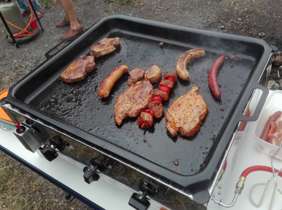 Blick auf den Grill