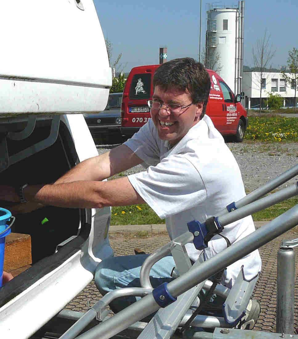 Bei der Gaspr�fung: M. Ehrler