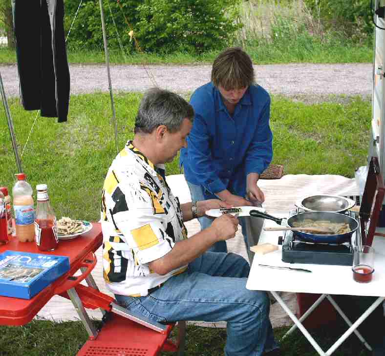 Ich koche -
                      und wer sp�lt?